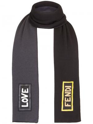 Appliqué scarf Fendi. Цвет: чёрный