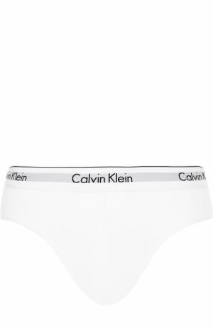 Комплект из двух хлопковых брифов с широкой резинкой Calvin Klein Underwear. Цвет: белый