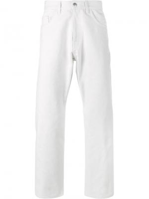 Выбеленные джинсы прямого кроя Raf Simons. Цвет: белый
