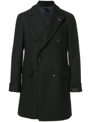 Двубортное пальто Gabriele Pasini. Цвет: синий