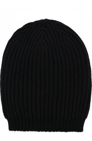 Шелковая шапка фактурной вязки Rick Owens. Цвет: черный