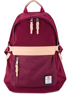 Рюкзак с передним карманом на молнии As2ov. Цвет: красный