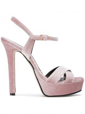 Cross strap platform sandals Marc Ellis. Цвет: розовый и фиолетовый