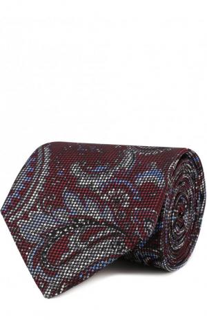 Комплект из шелкового галстука и платка Brioni. Цвет: серый
