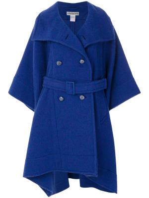 Пальто с поясом Issey Miyake Men. Цвет: синий