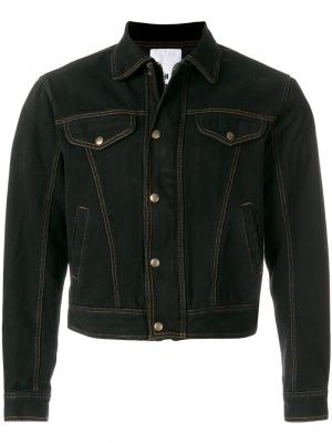 Укороченная джинсовая куртка Gmbh. Цвет: чёрный