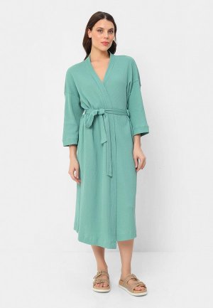 Халат домашний Joliena Collection. Цвет: зеленый