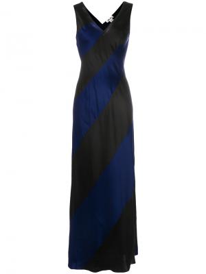 Вечернее платье в полоску Dvf Diane Von Furstenberg. Цвет: чёрный