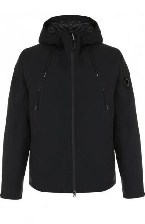 Утепленная куртка на молнии с капюшоном C.P. Company. Цвет: черный