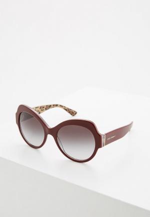 Очки солнцезащитные Dolce&Gabbana. Цвет: бордовый