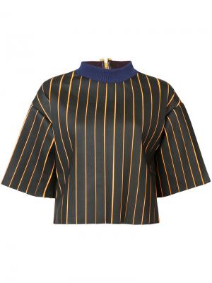 Блуза с полосатым узором Martina Spetlova. Цвет: чёрный