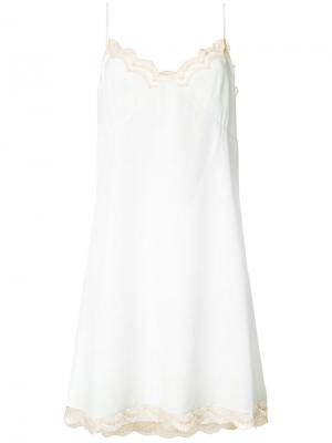Платье с кружевной отделкой Chloé. Цвет: белый