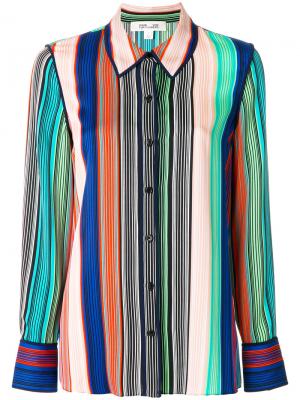 Полосатая рубашка Dvf Diane Von Furstenberg. Цвет: многоцветный