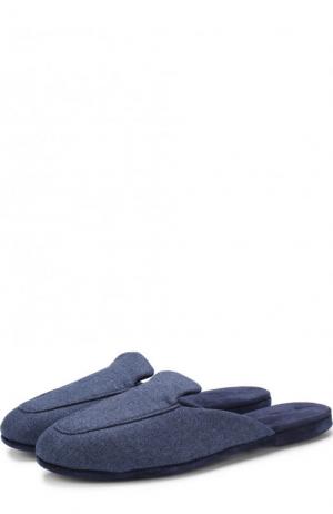Домашние текстильные туфли Loro Piana. Цвет: синий