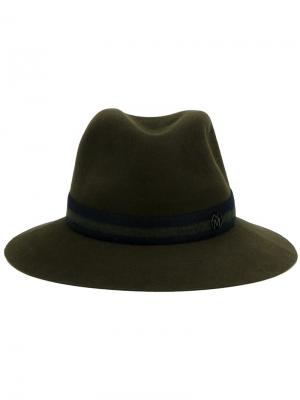 Фетровая шляпа Henrietta Maison Michel. Цвет: зелёный