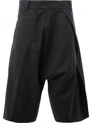 Костюмные шорты с заниженным шаговым швом Moohong. Цвет: чёрный