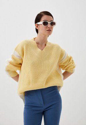 Пуловер LeOtra. Цвет: желтый