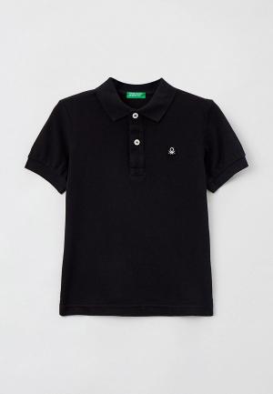 Поло United Colors of Benetton. Цвет: черный