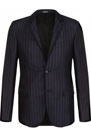 Однобортный шелковый пиджак Lanvin. Цвет: синий