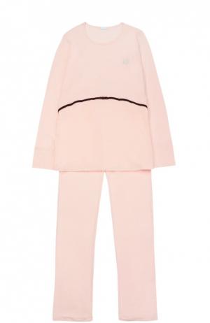 Пижама из эластичной вискозы La Perla. Цвет: розовый