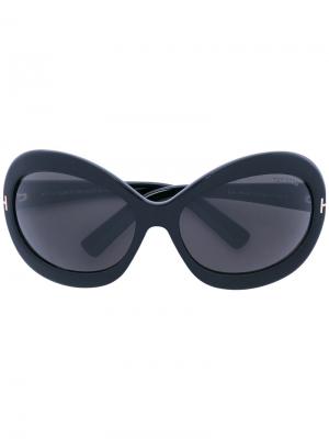 Солнцезащитные очки с массивной оправой Tom Ford Eyewear. Цвет: чёрный