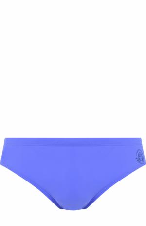 Однотонные плавки Robinson Les Bains. Цвет: синий