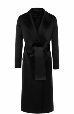 Шелковое пальто с широким поясом Tom Ford. Цвет: черный