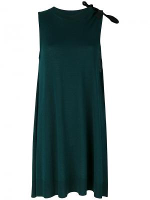 Трикотажное платье-туника Mm6 Maison Margiela. Цвет: зелёный