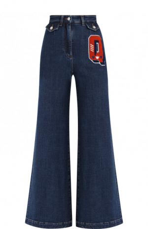 Расклешенные джинсы с декоративной отделкой Dolce & Gabbana. Цвет: синий