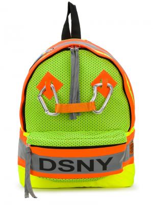 Рюкзак с логотипом Heron Preston. Цвет: жёлтый и оранжевый