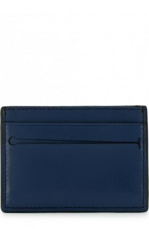 Кожаный футляр для кредитных карт Ermenegildo Zegna. Цвет: синий