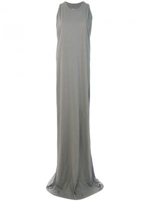 Вечернее платье Column Rick Owens DRKSHDW. Цвет: серый