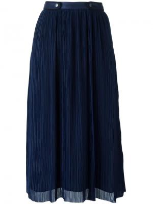 Плиссированная юбка Kenzo. Цвет: синий