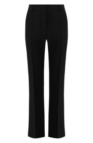 Расклешенные брюки из смеси шерсти и шелка Valentino. Цвет: черный