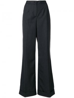 Расклешенные брюки в полоску Dolce & Gabbana. Цвет: серый