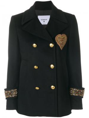 Двубортный пиджак милитари Dondup. Цвет: чёрный