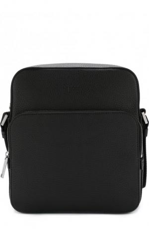 Кожаная сумка-планшет BOSS. Цвет: черный