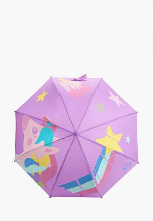Зонт-трость Котофей. Цвет: фиолетовый