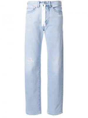 Прямые джинсы Off-White. Цвет: синий