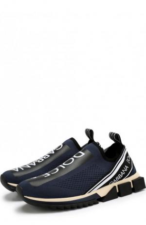 Текстильные кроссовки Sorrento с принтом Dolce & Gabbana. Цвет: синий