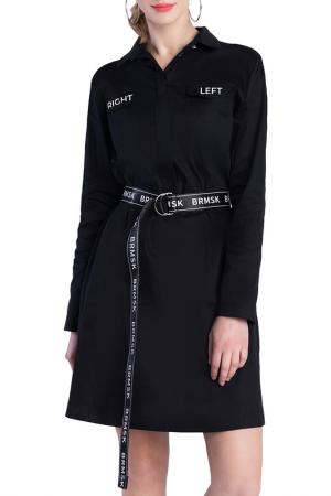 Платье-рубашка BARMARISKA. Цвет: черный