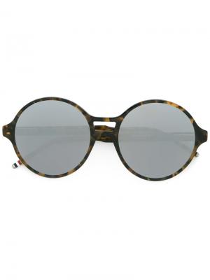 Солнцезащитные очки в круглой оправе Thom Browne Eyewear. Цвет: чёрный