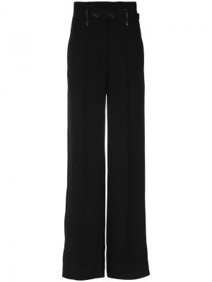 Asymmetric waistband trousers Gloria Coelho. Цвет: чёрный