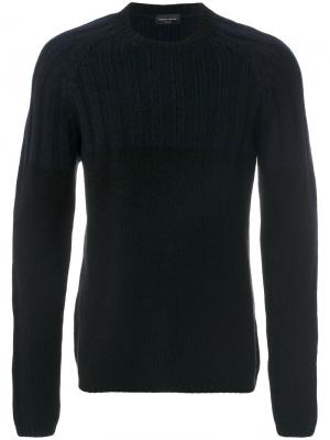 Классический трикотажный свитер Roberto Collina. Цвет: чёрный