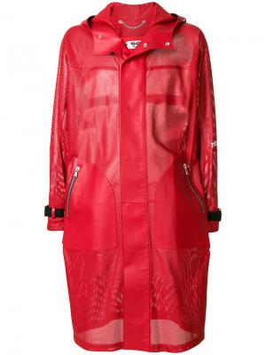 Пальто с перфорацией Pihakapi. Цвет: красный
