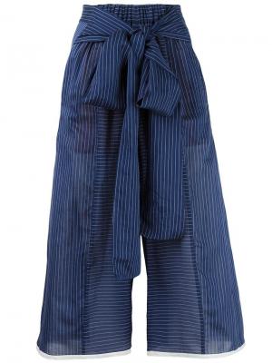 Укороченные брюки Erika Cavallini. Цвет: синий