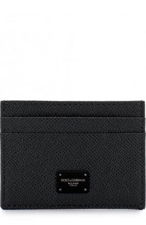 Кожаный футляр для кредитных карт Dolce & Gabbana. Цвет: темно-серый