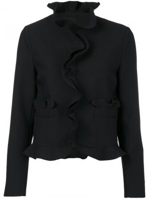 Пиджак с оборками MSGM. Цвет: чёрный