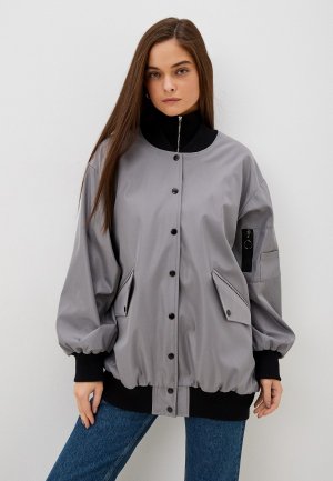 Куртка утепленная Malaeva. Цвет: серый