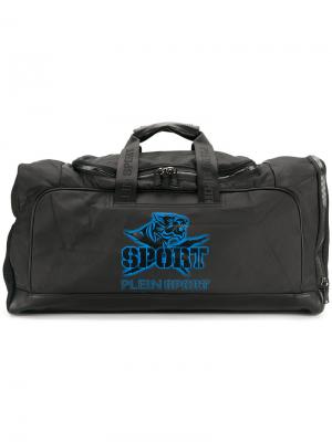 Дорожная сумка с принтом логотипа Plein Sport. Цвет: чёрный